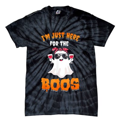 Im Just Here For The Boos Funny Halloween Tie-Dye T-Shirt