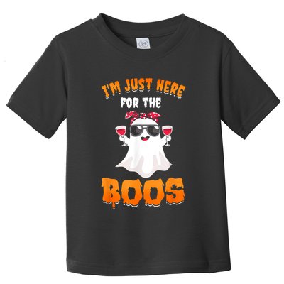 Im Just Here For The Boos Funny Halloween Toddler T-Shirt