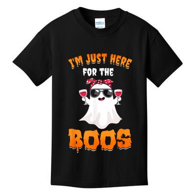 Im Just Here For The Boos Funny Halloween Kids T-Shirt