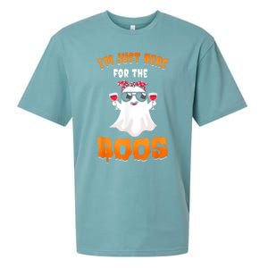 Im Just Here For The Boos Funny Halloween Sueded Cloud Jersey T-Shirt