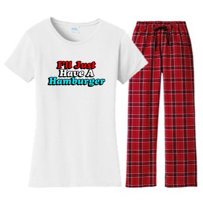 I’Ll Just Have A Hamburger Women's Flannel Pajama Set