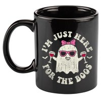 IM Just Here For The Boos Halloween Drinking Party Funny 11oz C Handle Ceramic Mug