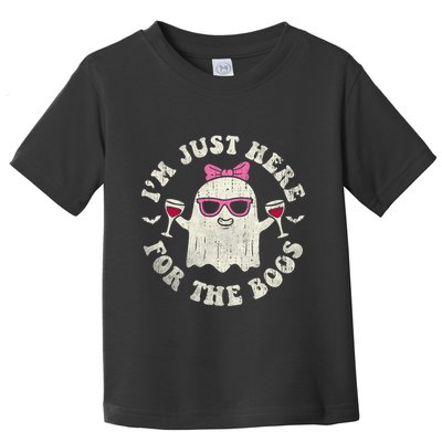 IM Just Here For The Boos Halloween Drinking Party Funny Toddler T-Shirt