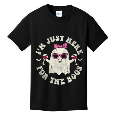 IM Just Here For The Boos Halloween Drinking Party Funny Kids T-Shirt