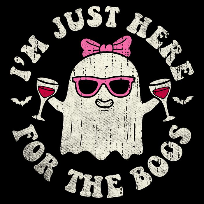 IM Just Here For The Boos Halloween Drinking Party Funny Zip Tote Bag