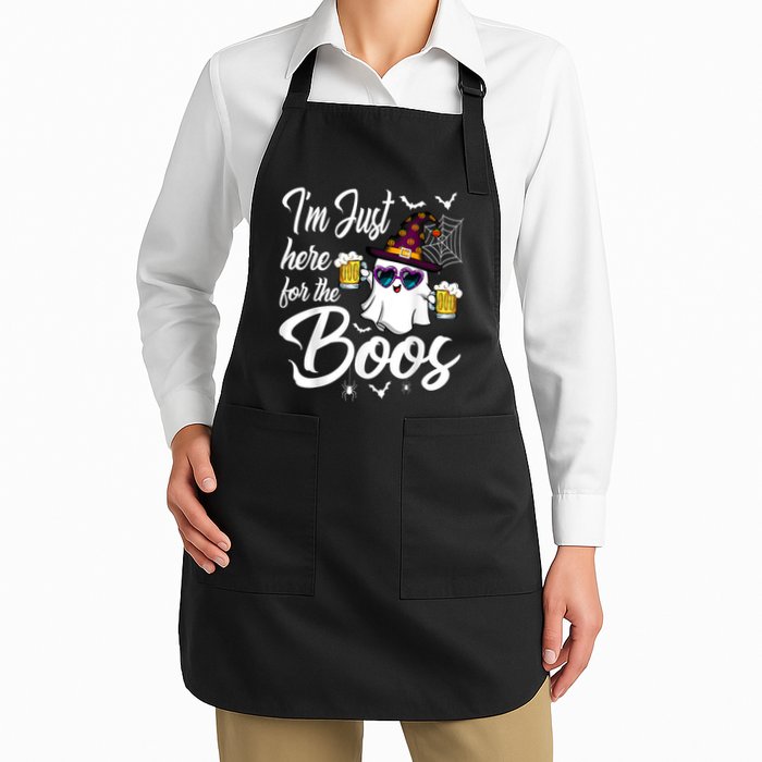 Im Just Here For The Boos Beer Halloween Boo Ghost Apron