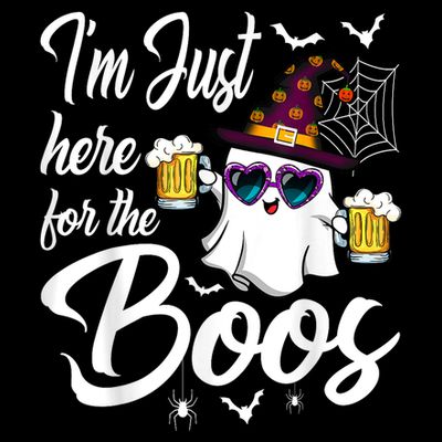 Im Just Here For The Boos Beer Halloween Boo Ghost T-Shirt