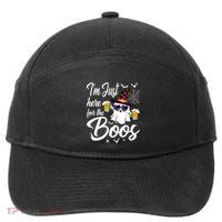 Im Just Here For The Boos Beer Halloween Boo Ghost 7-Panel Snapback Hat