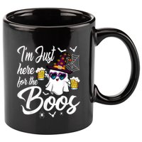 Im Just Here For The Boos Beer Halloween Boo Ghost 11oz C Handle Ceramic Mug
