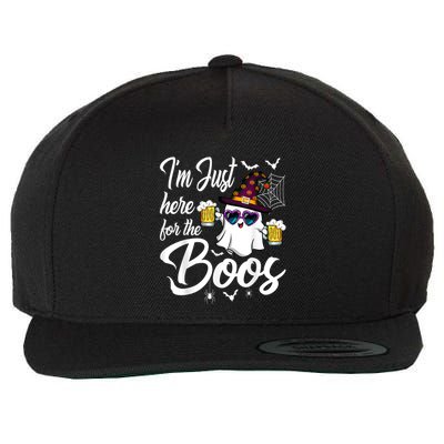 Im Just Here For The Boos Beer Halloween Boo Ghost Wool Snapback Cap