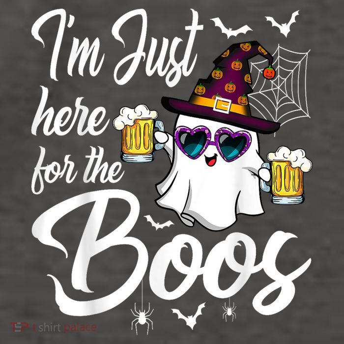 Im Just Here For The Boos Beer Halloween Boo Ghost Vector Backpack