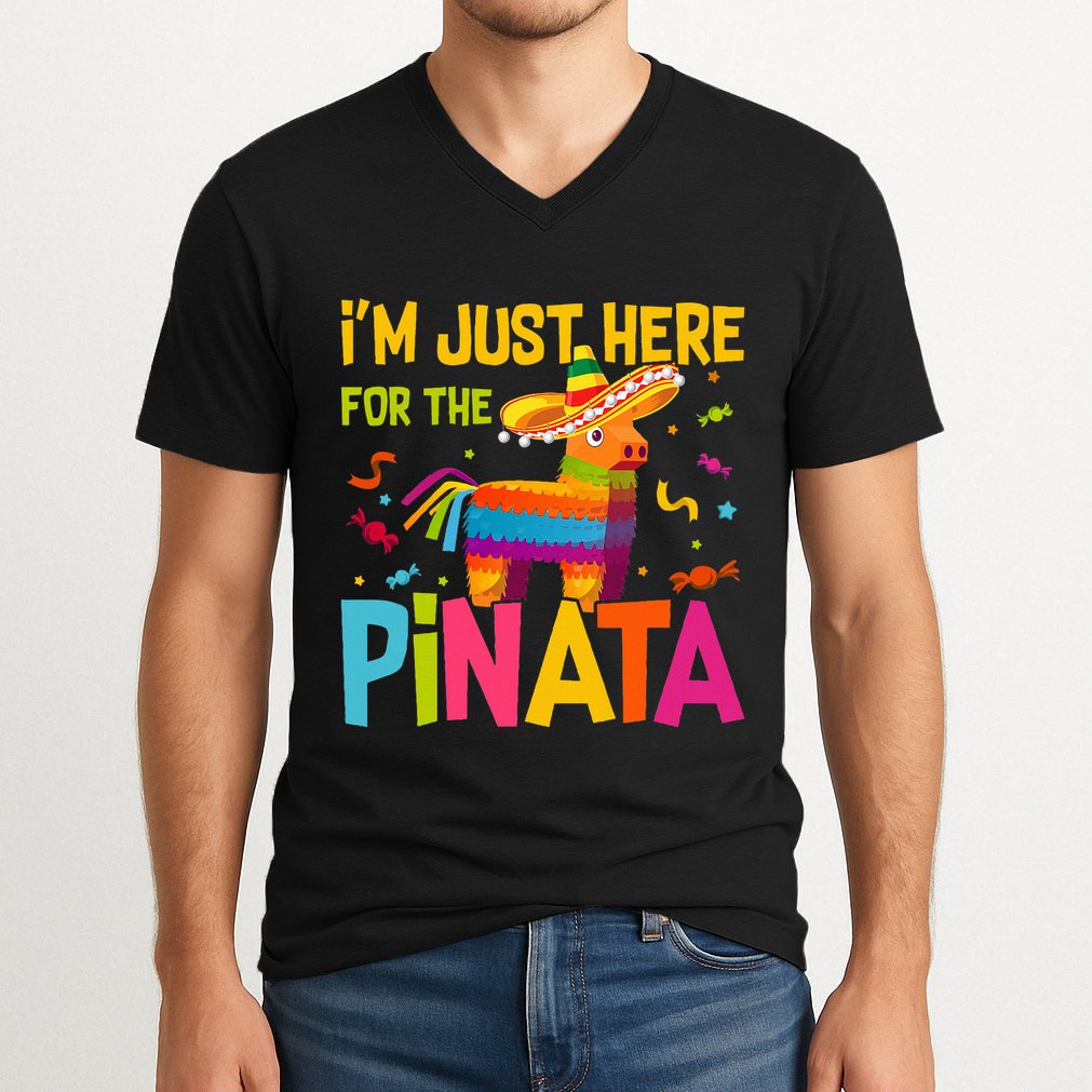 IM Just Here For The Pinata V-Neck T-Shirt