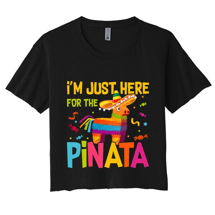 IM Just Here For The Pinata Women's Crop Top Tee