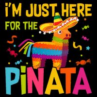 IM Just Here For The Pinata Cropped Pullover Crew