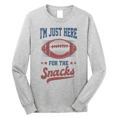 IM Just Here For The Snacks Funny Fantasy Football League Long Sleeve Shirt