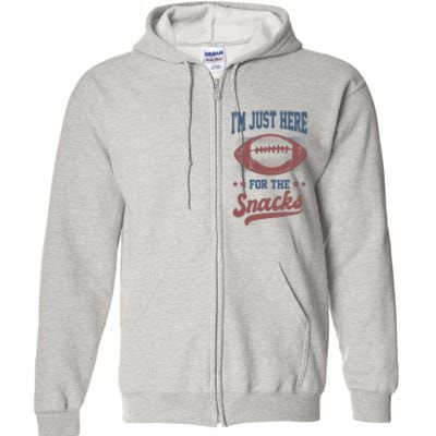 IM Just Here For The Snacks Funny Fantasy Football League Full Zip Hoodie