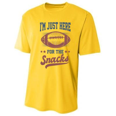 IM Just Here For The Snacks Funny Fantasy Football League Performance Sprint T-Shirt