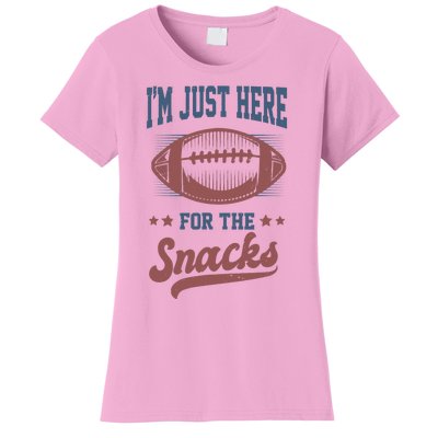 IM Just Here For The Snacks Funny Fantasy Football League Women's T-Shirt