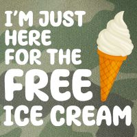 I'm Just Here For The Free Ice Cream Funny Legacy Tie Dye Trucker Hat