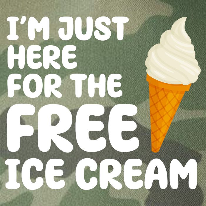 I'm Just Here For The Free Ice Cream Funny Legacy Tie Dye Trucker Hat