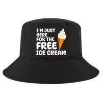 I'm Just Here For The Free Ice Cream Funny Cool Comfort Performance Bucket Hat