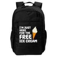 I'm Just Here For The Free Ice Cream Funny Backpack