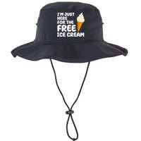 I'm Just Here For The Free Ice Cream Funny Bucket Hat