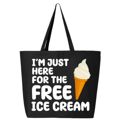 I'm Just Here For The Free Ice Cream Funny 25L Jumbo Tote
