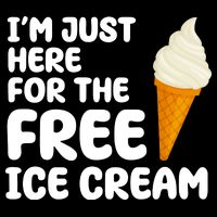I'm Just Here For The Free Ice Cream Funny Visor