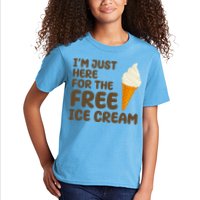 I'm Just Here For The Free Ice Cream Funny Kids T-Shirt