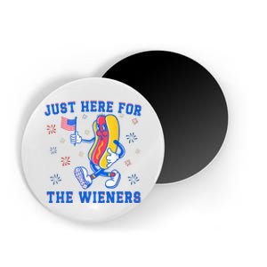 IM Just Here For The Wieners 4th Of July Funny Hot Dog Magnet