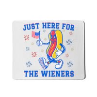 IM Just Here For The Wieners 4th Of July Funny Hot Dog Mousepad