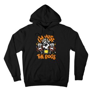 IM Just Here For The Boos Halloween Booze Pun Hoodie