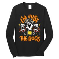 IM Just Here For The Boos Halloween Booze Pun Long Sleeve Shirt