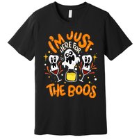 IM Just Here For The Boos Halloween Booze Pun Premium T-Shirt