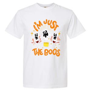 IM Just Here For The Boos Halloween Booze Pun Garment-Dyed Heavyweight T-Shirt