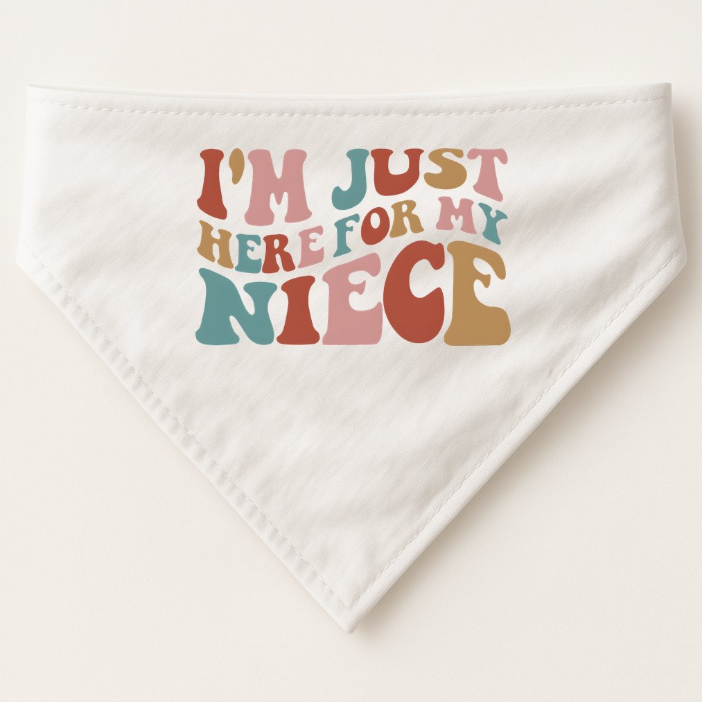 I’M Just Here For My Niece USA-Made Doggie Bandana