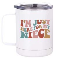 I’M Just Here For My Niece 12 oz Stainless Steel Tumbler Cup