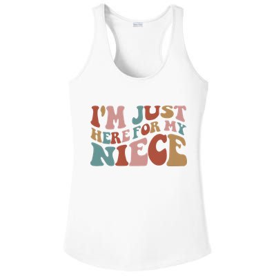 I’M Just Here For My Niece Ladies PosiCharge Competitor Racerback Tank