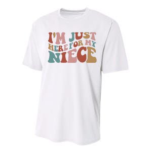 I’M Just Here For My Niece Performance Sprint T-Shirt