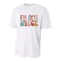 I’M Just Here For My Niece Youth Performance Sprint T-Shirt