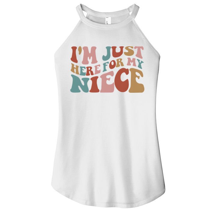 I’M Just Here For My Niece Women's Perfect Tri Rocker Tank