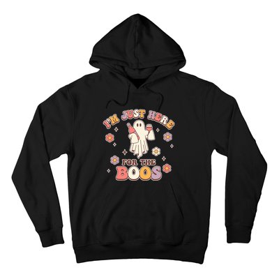 Im Just Here For The Boos Halloween Ghost Cute Funny Hoodie