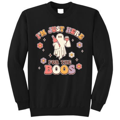 Im Just Here For The Boos Halloween Ghost Cute Funny Sweatshirt