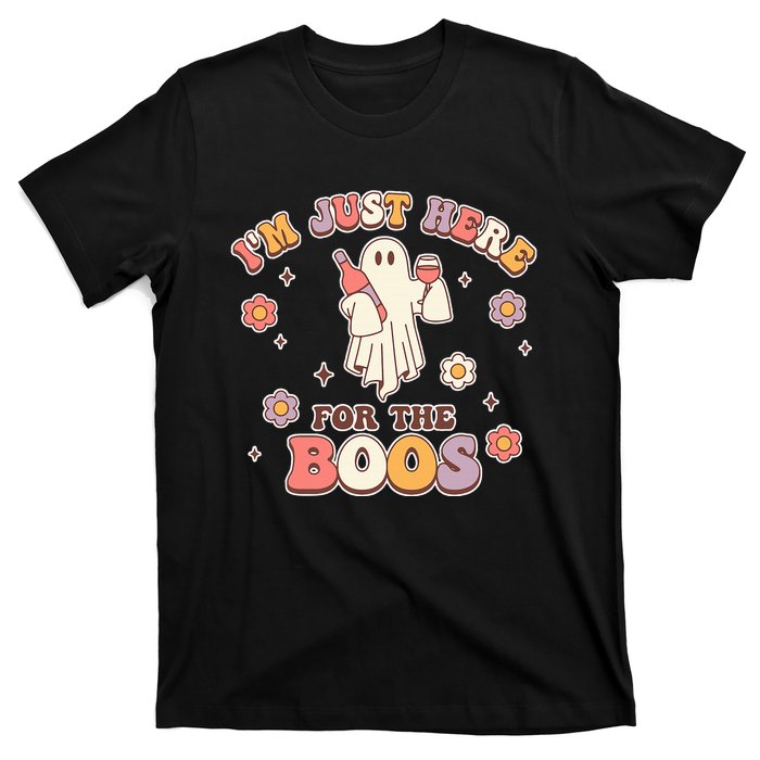 Im Just Here For The Boos Halloween Ghost Cute Funny T-Shirt