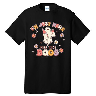 Im Just Here For The Boos Halloween Ghost Cute Funny Tall T-Shirt