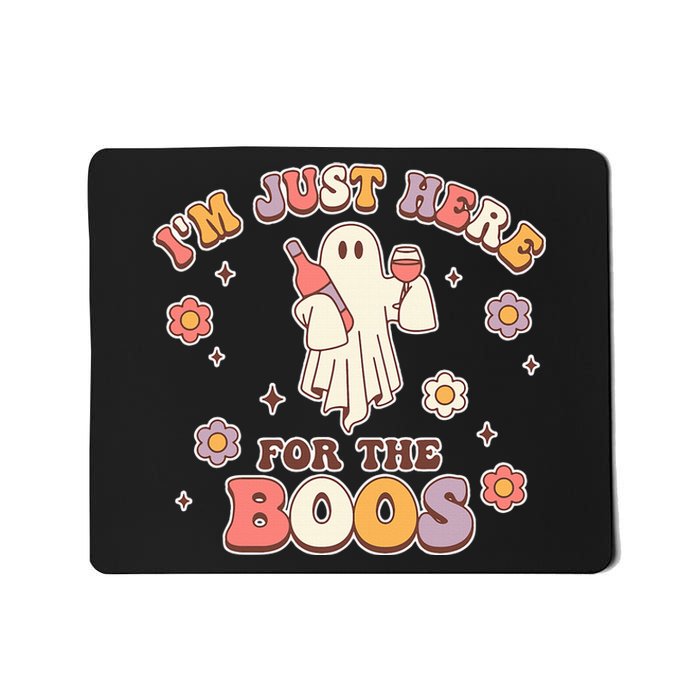 Im Just Here For The Boos Halloween Ghost Cute Funny Mousepad