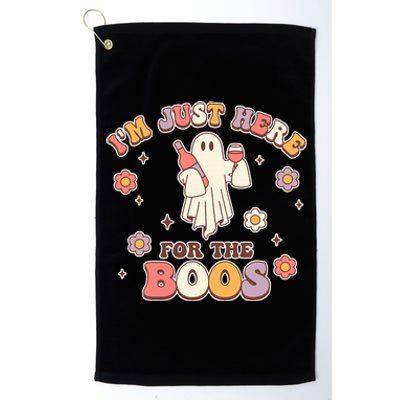 Im Just Here For The Boos Halloween Ghost Cute Funny Platinum Collection Golf Towel