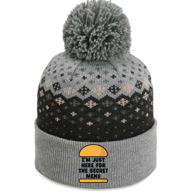 Im Just Here For The Secret U Novelty Word Design Gift The Baniff Cuffed Pom Beanie