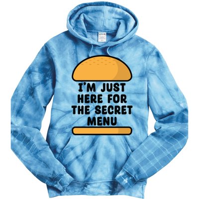 Im Just Here For The Secret U Novelty Word Design Gift Tie Dye Hoodie